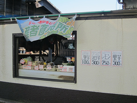 【生産者　直売所】池の近くに農家の直売所がありました！